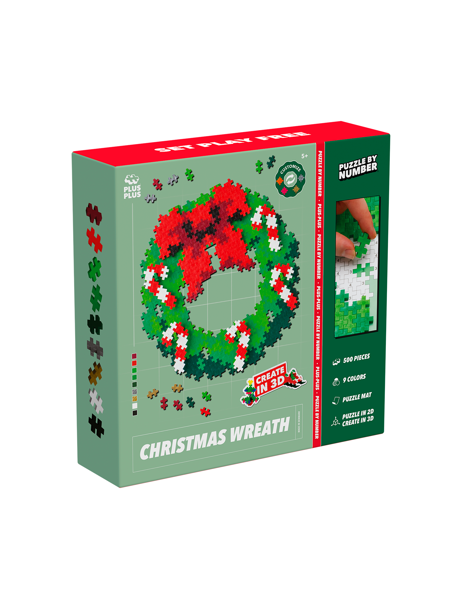 Puzzle by Number - Holiday Wreath